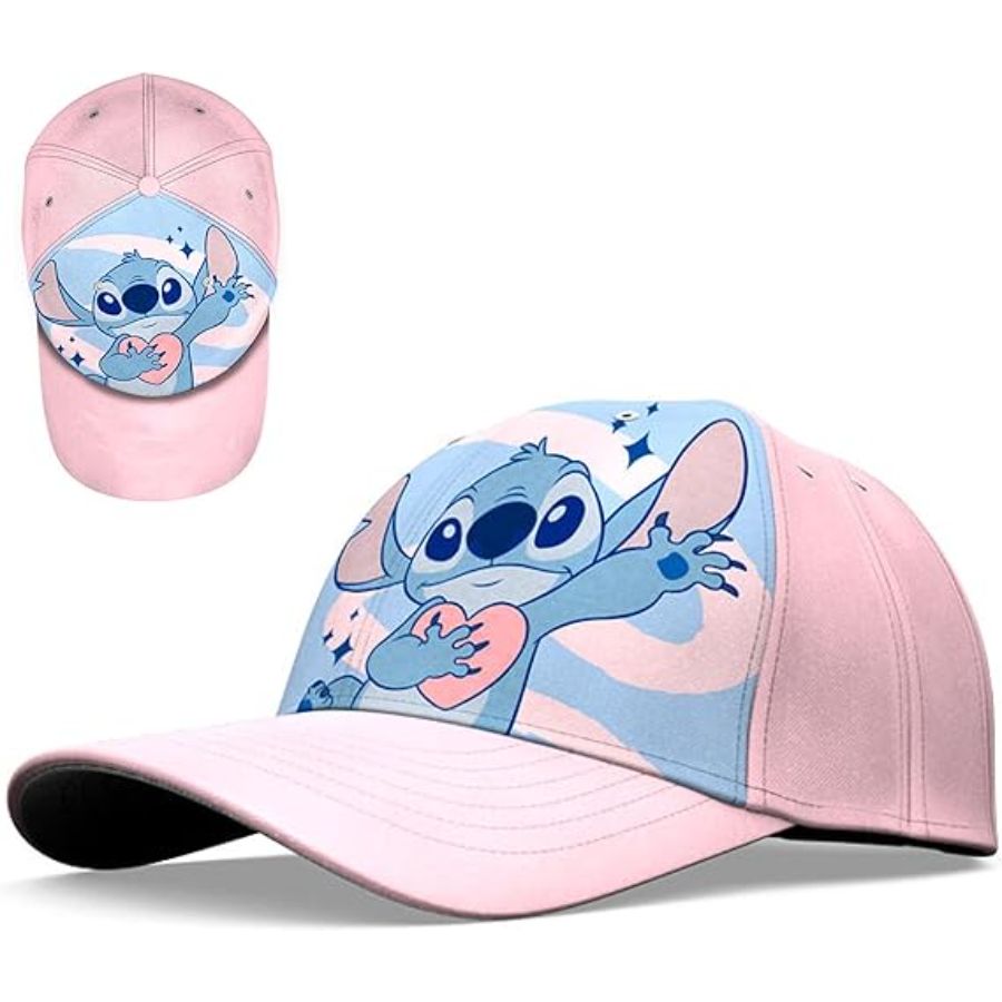 Disney Stitch Polyester Baseball Cap-Light Pink - Caps